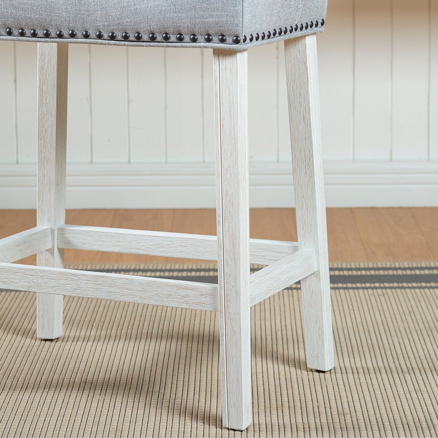 The Gray Barn Barish Backless Saddle Seat Counter Stools (Set of 2)