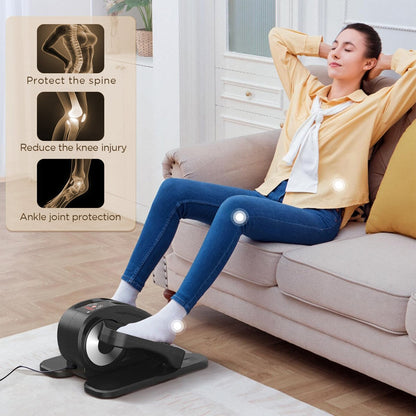 Under Desk Elliptical Machine, Elliptical Trainer with Remote Control Seated Pedal Exerciser for Seniors Adults and Teens