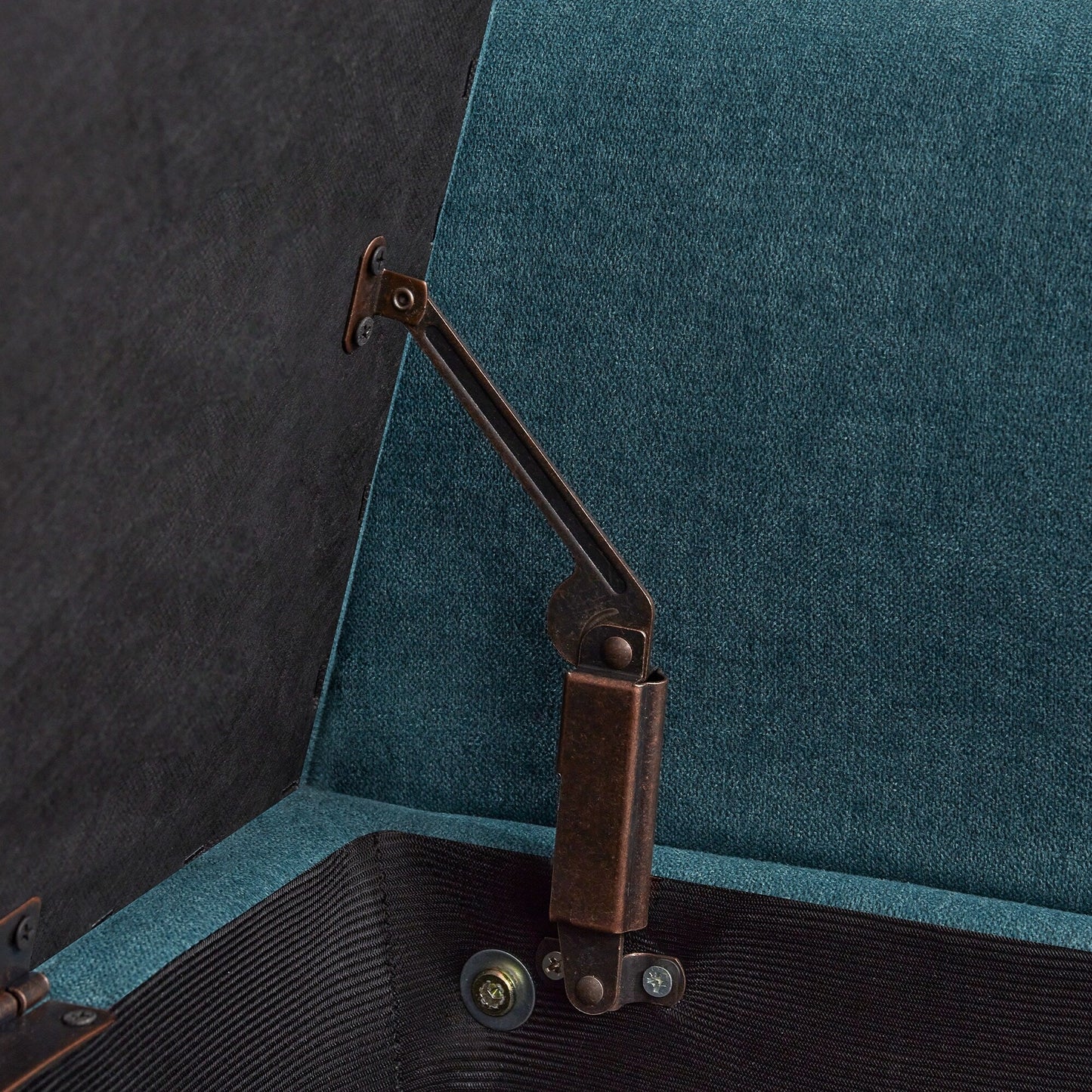 Upholstered Storage Bench Arm Bench Entryway Bench with Tufted Flip Top 50.4 Inches