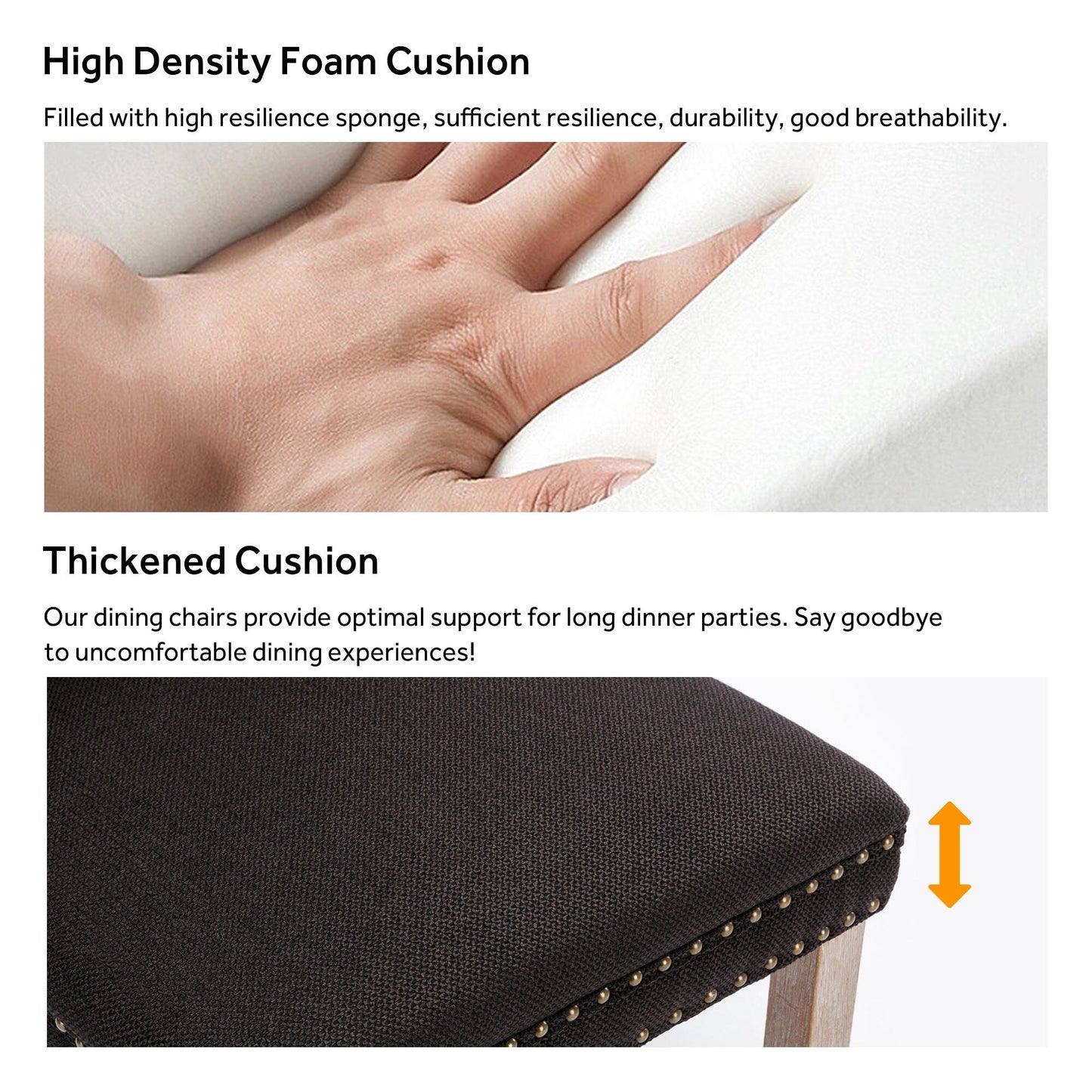 Upholstered Tufted Velvet Dining Chair with Solid Wood Legs Set of 6