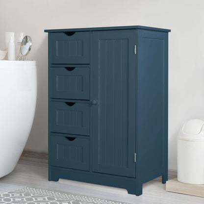 VEIKOUS Bathroom Floor Storage Cabinet with 4 Drawers