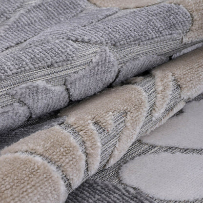 VILLADECOR Floral Indoor Outdoor Area Rug Low High Pile Rugs For Patio