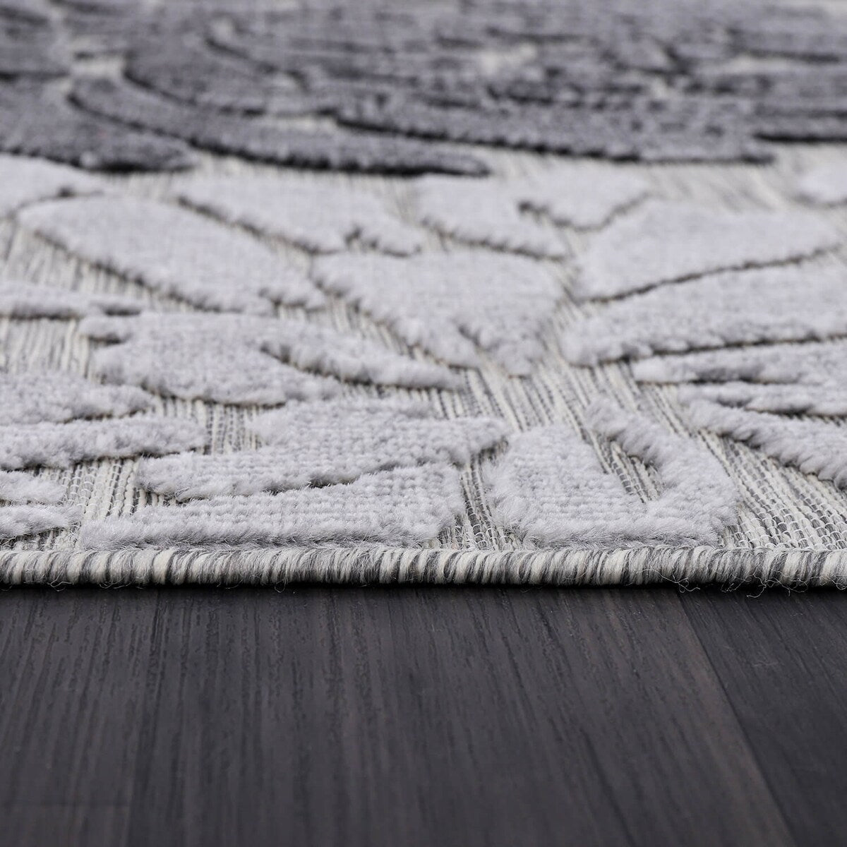 VILLADECOR Floral Indoor Outdoor Area Rug Low High Pile Rugs For Patio