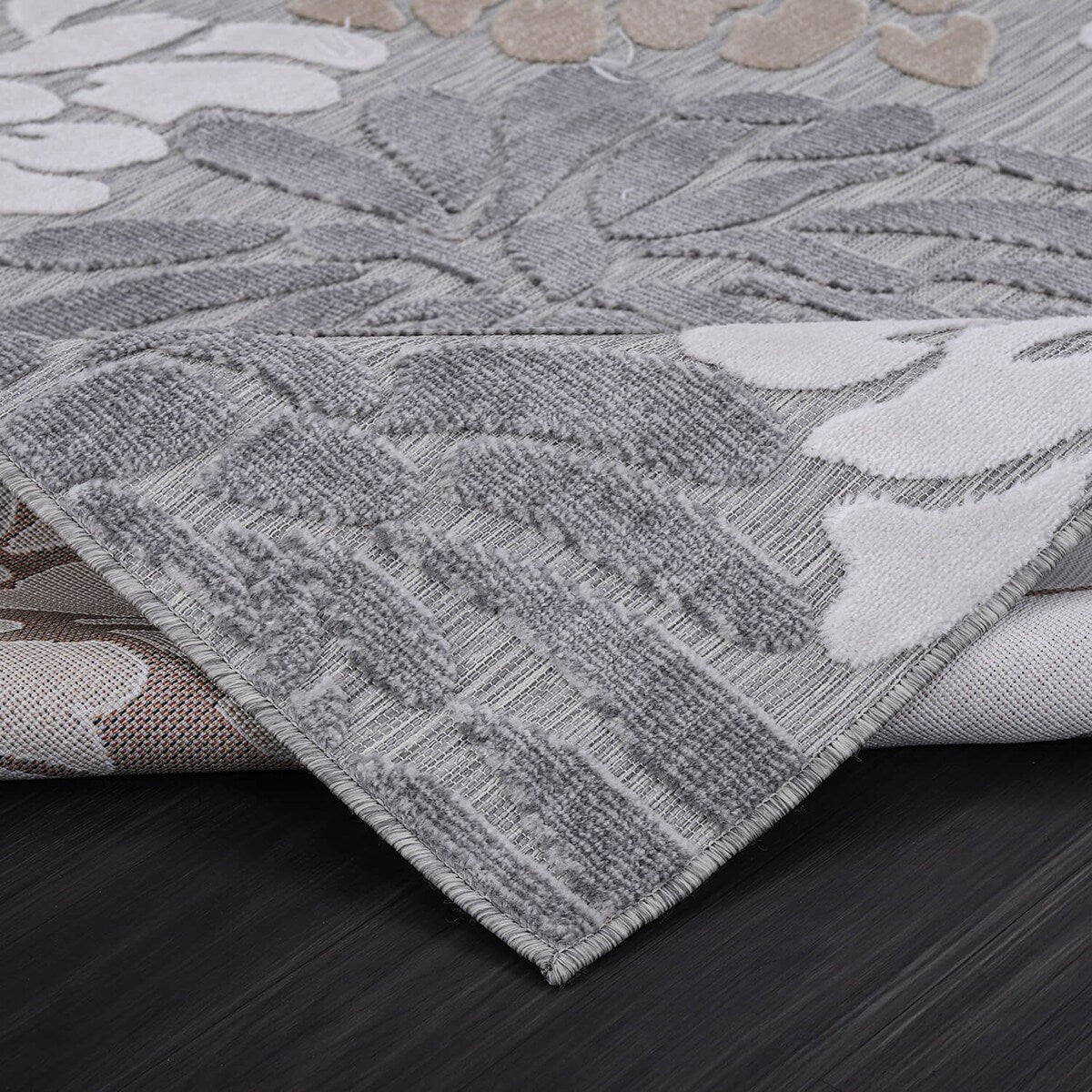 VILLADECOR Floral Indoor Outdoor Area Rug Low High Pile Rugs For Patio