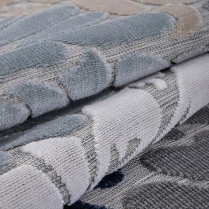 VILLADECOR Floral Indoor Outdoor Area Rug Low High Pile Rugs For Patio