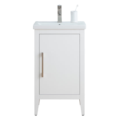 Vanity Art 20 or 24 or 30 Single Sink Bathroom Vanity Cabinet with Ceramic Top
