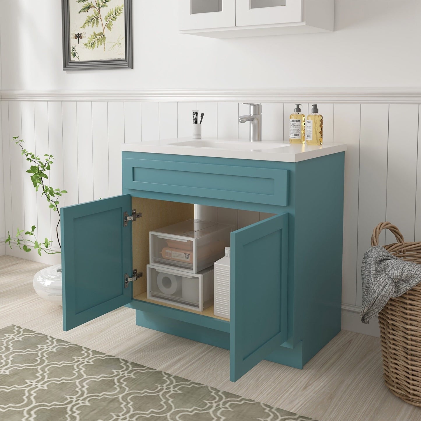 Vanity Art 36 Inch Single Sink Bathroom Vanity Cabinet