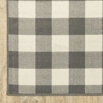 Vista Home Malta Gingham Check Indoor/Outdoor Area Rug