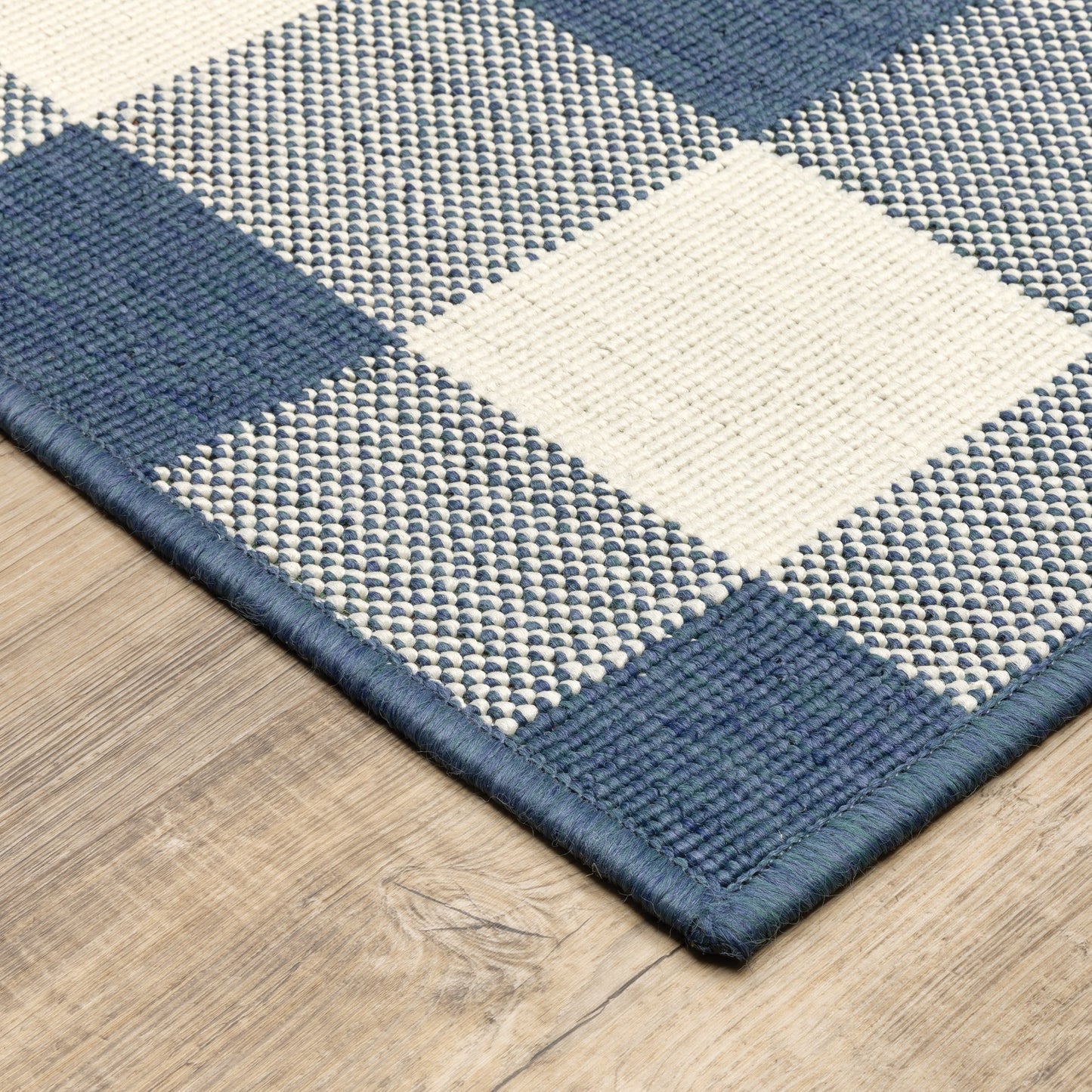 Vista Home Malta Gingham Check Indoor/Outdoor Area Rug