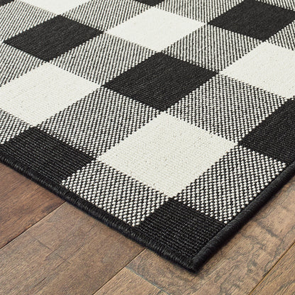 Vista Home Malta Gingham Check Indoor/Outdoor Area Rug