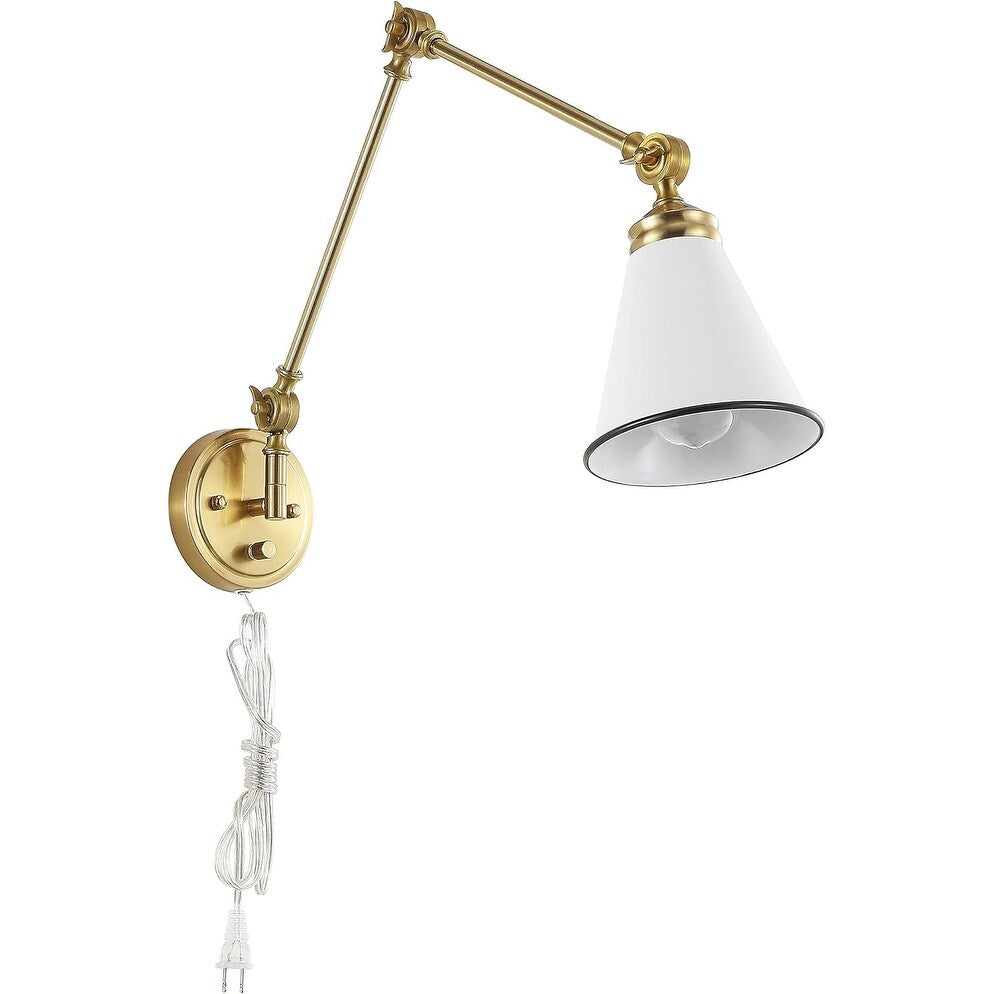 WINGBO Industrial Swing Arm Wall Sconce with Metal Shade,2-Pack...