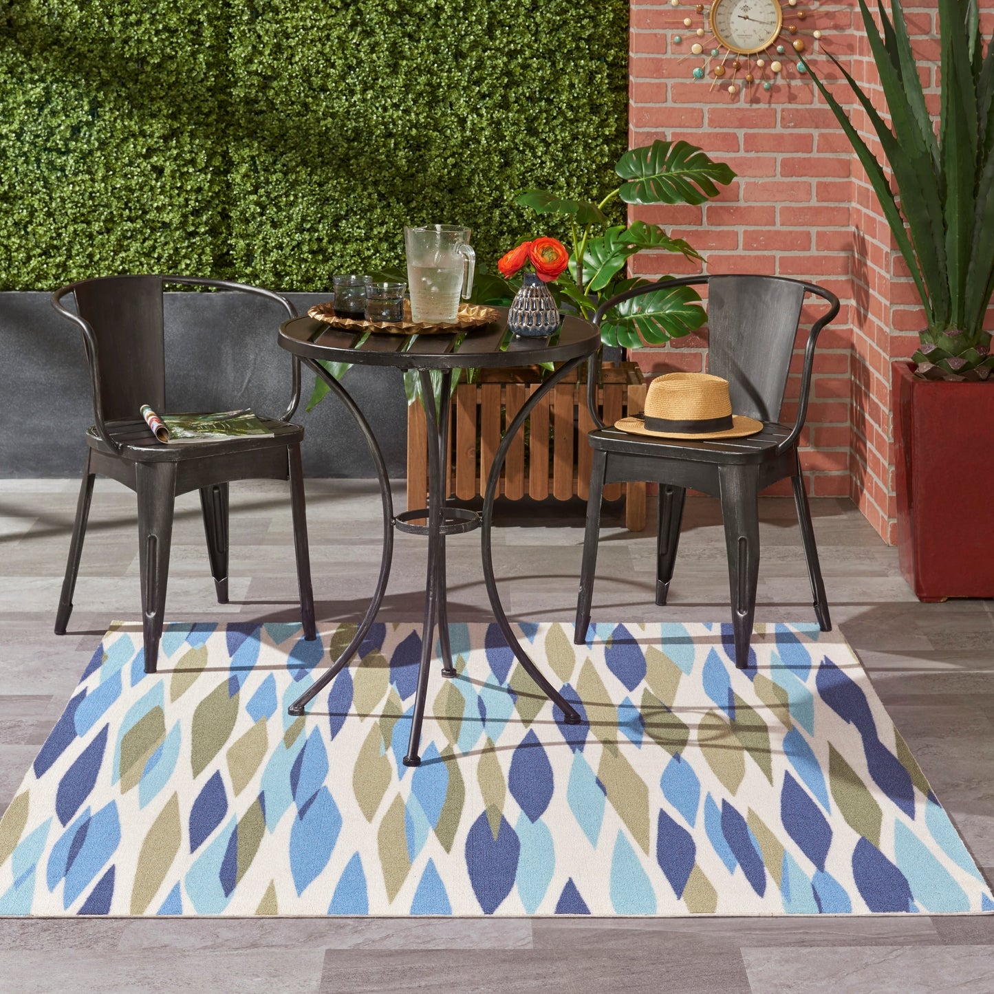 Waverly Sun N' Shade Modern Abstract Indoor Outdoor Area Rug