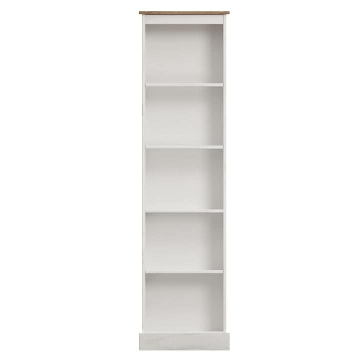 Wood Bookcase Tall Narrow Corona Collection | Furniture Dash