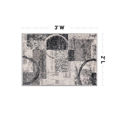 World Rug Gallery Abstract Polypropylene Machine-Made Circle Area Rug