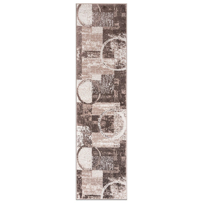 World Rug Gallery Abstract Polypropylene Machine-Made Circle Area Rug