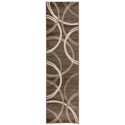 World Rug Gallery Contemporary Abstract Circles Design Area Rug