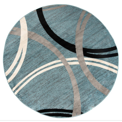 World Rug Gallery Contemporary Abstract Circles Design Area Rug