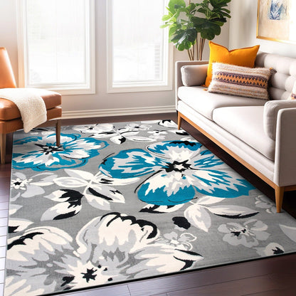 World Rug Gallery Modern Floral Design Area Rug