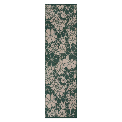 World Rug Gallery Modern Floral Flowers Textured Flat Weave Indoor/Outdoor Area Rug