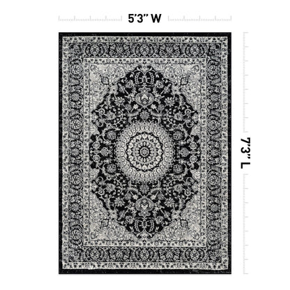 World Rug Gallery Traditional Oriental Medallion Area Rug