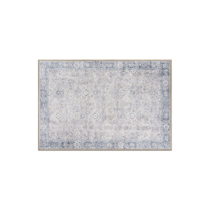 World Rug Gallery Transitional Bordered Vintage Machine Washable Non Slip Area Rug