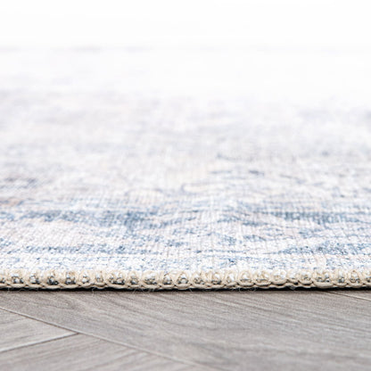 World Rug Gallery Transitional Bordered Vintage Machine Washable Non Slip Area Rug