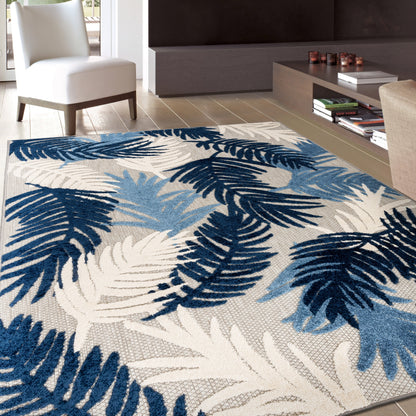 World Rug Gallery Tropical Floral Modern Indoor/Outdoor Area Rug