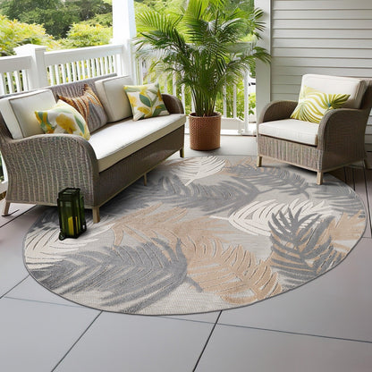 World Rug Gallery Tropical Floral Modern Indoor/Outdoor Area Rug