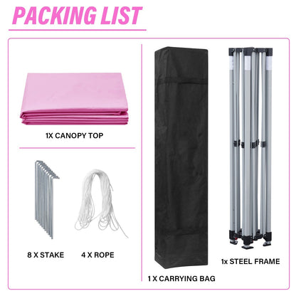 Zenova 10' x 10' Outdoor Pop Up Canopy Tent Patio Gazebo Party Wedding Tent